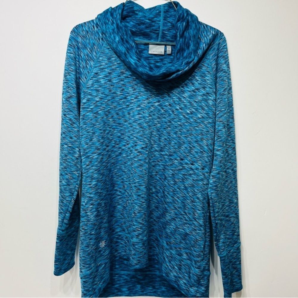 Athleta Tranquility Space Dye Cowl Neck Pullover Medium